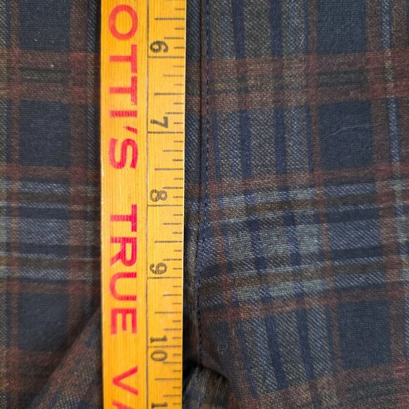 French Dressing Size 8 Pull-On Slim Leg Plaid Jeans Clay Preppy Academia NWT - Picture 8 of 11